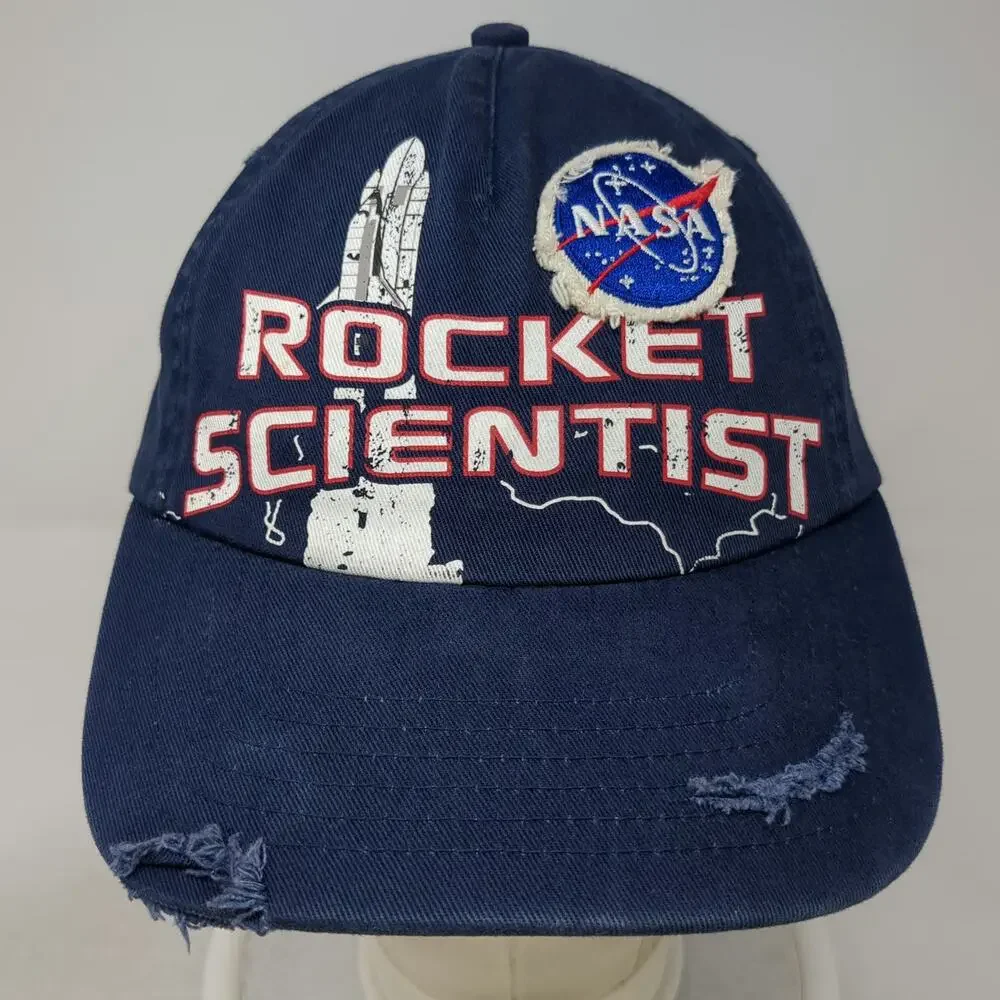 5 Panel Blue One Size NASA Rocket Scientist Johnson Space Center Hat Slideback